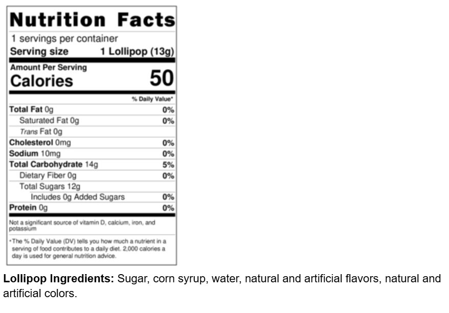Info Panel Lolli Blueberry Lemonde