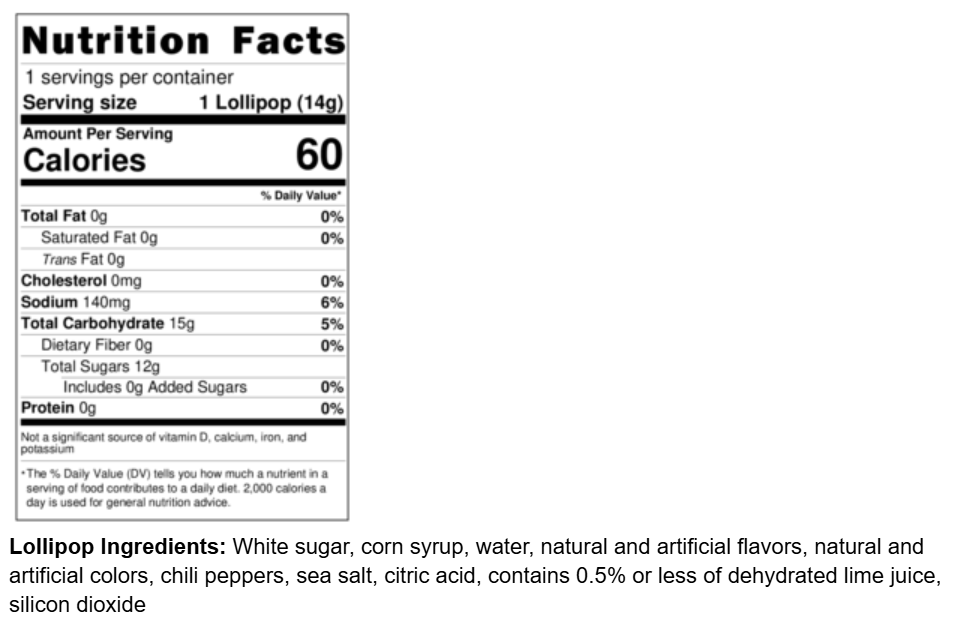 Info Panel Lolli Chile Water