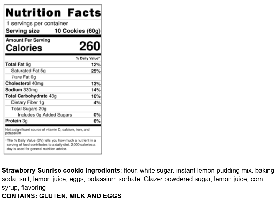 Info Panel Cookie Strawberry
